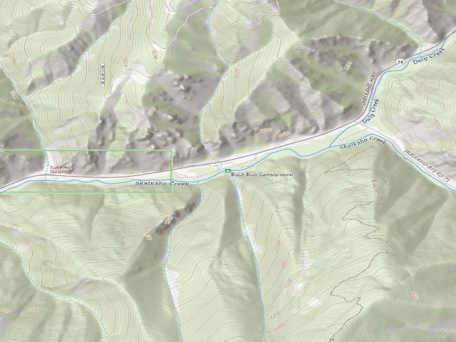USGS topographic map of Black Bear Campground