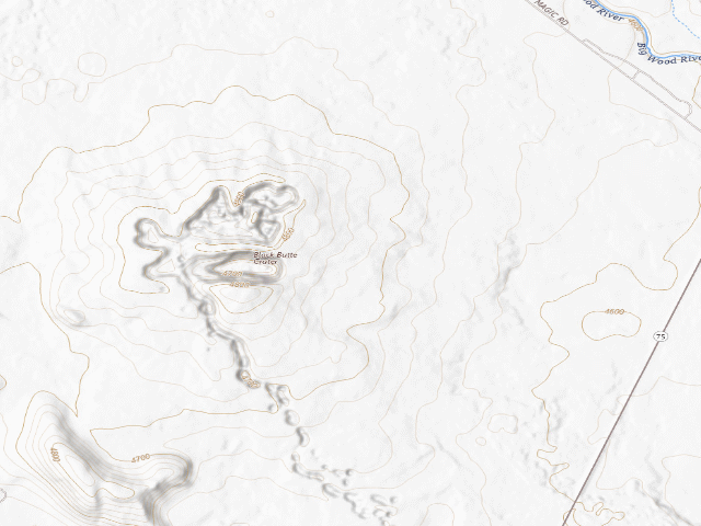 USGS topographic map of Black Butte Wilderness Study Area