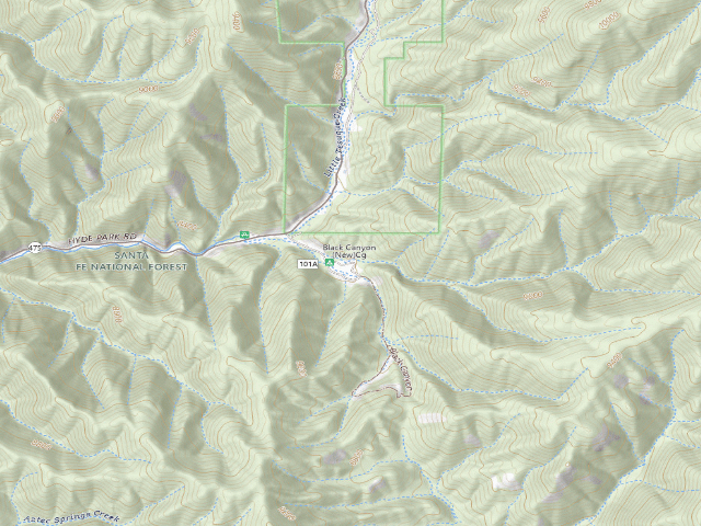 USGS topographic map of Black Canyon Campground