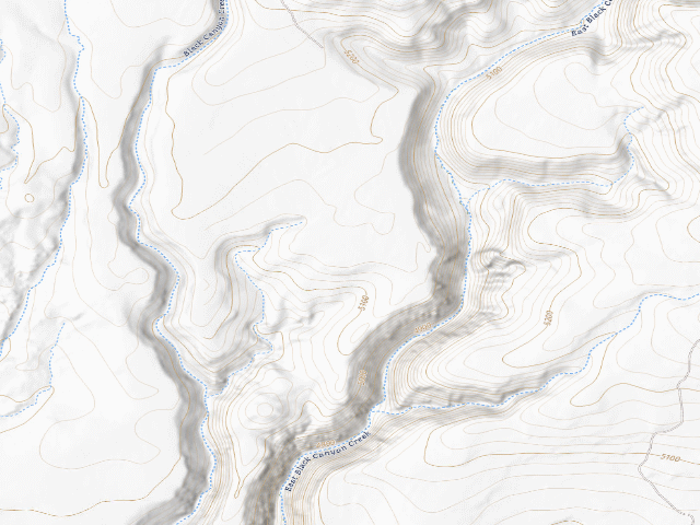 USGS topographic map of Black Canyon (I) Wilderness Study Area
