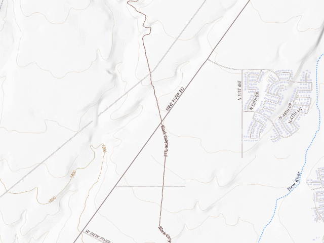 USGS topographic map of Black Canyon National Recreation Trail