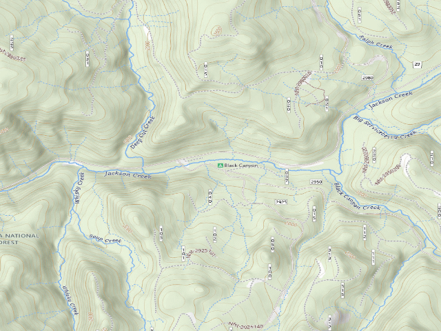 USGS topographic map of Black Canyon