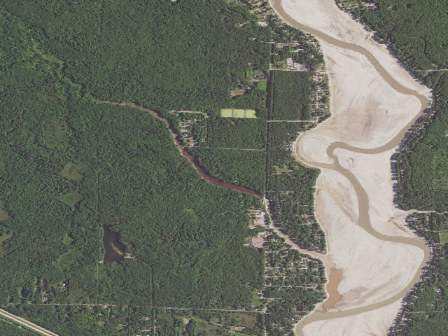 Aerial image of Black Creek State Forest Campground