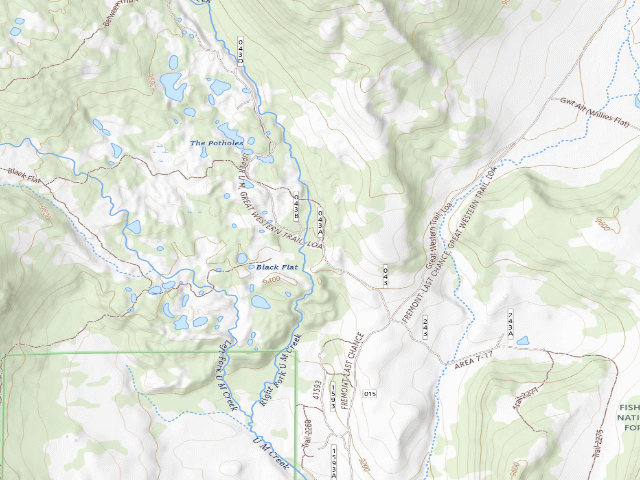 USGS topographic map of Black Flat CUA Dispersed