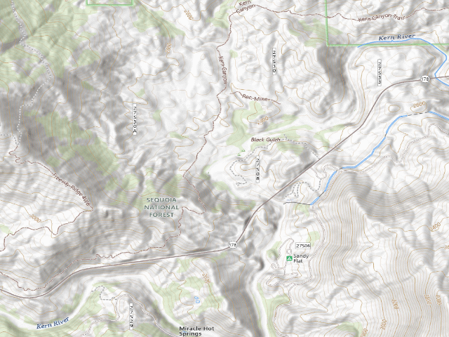 USGS topographic map of Black Gulch South