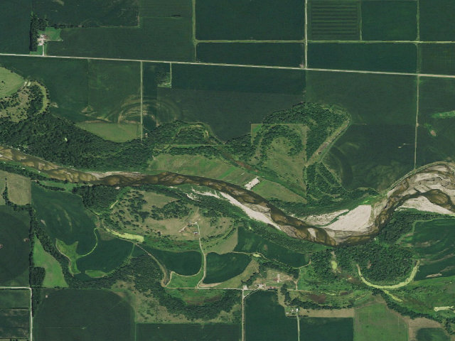 Aerial image of Black Island WMA