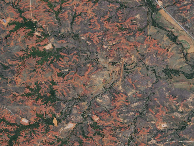 Aerial image of Black Kettle Campground