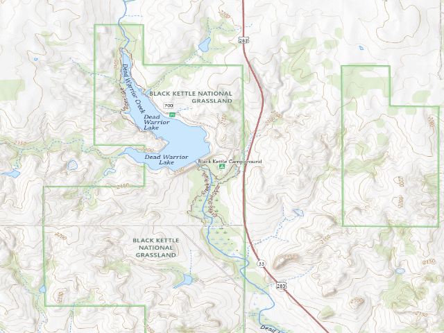 USGS topographic map of Black Kettle