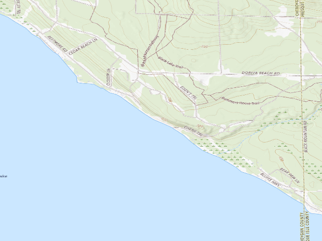USGS topographic map of Black Lake State Forest Campground-Lower