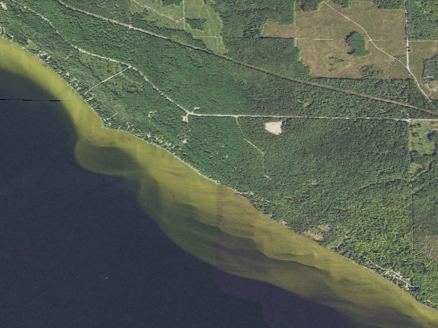 Aerial image of Black Lake State Forest Campground