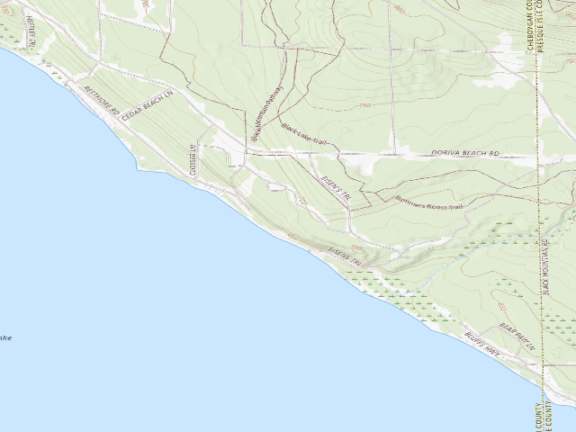 USGS topographic map of Black Lake State Forest Campground