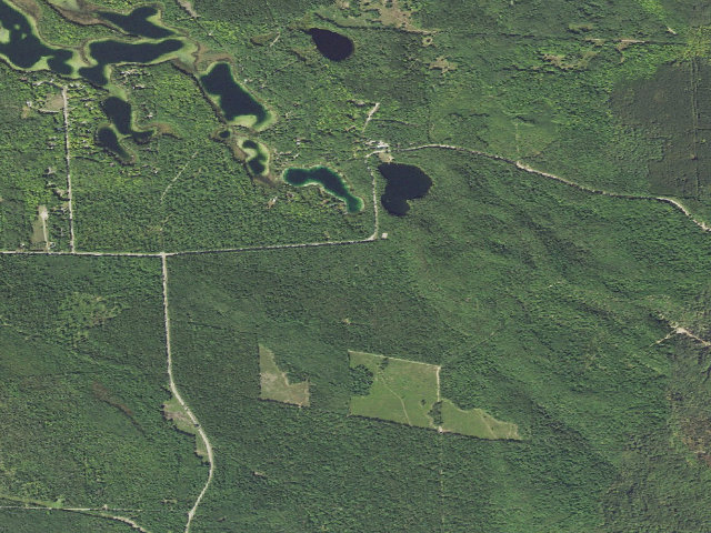 Aerial image of Black Lake Trail Camp