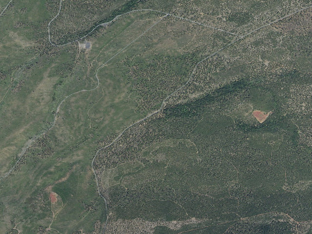 Aerial image of Black Pine Dispersed Camping Area