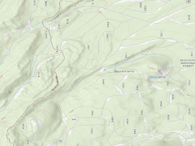 USGS topographic map of Black Pine Dispersed Camping Area