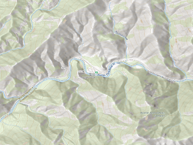 USGS topographic map of Black Rock Campground