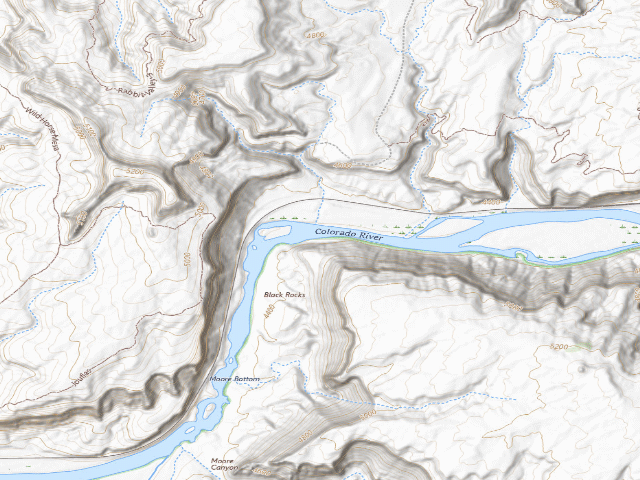 USGS topographic map of Black Rocks 1