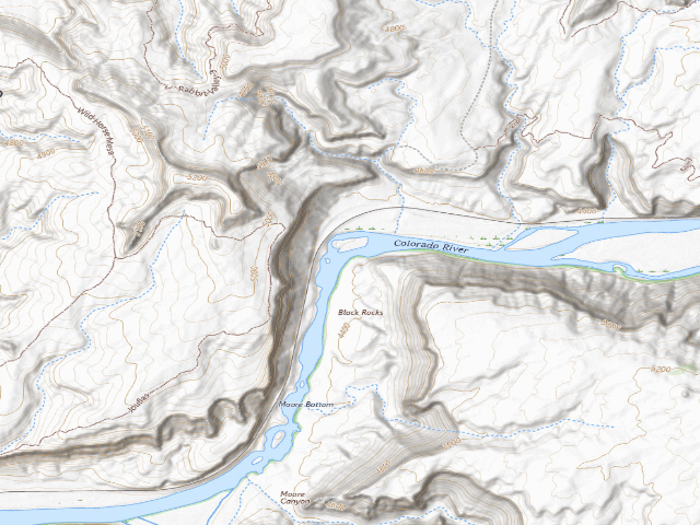 USGS topographic map of Black Rocks 2