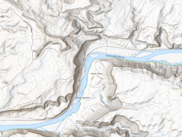 USGS topographic map of Black Rocks 3