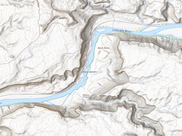 USGS topographic map of Black Rocks 5