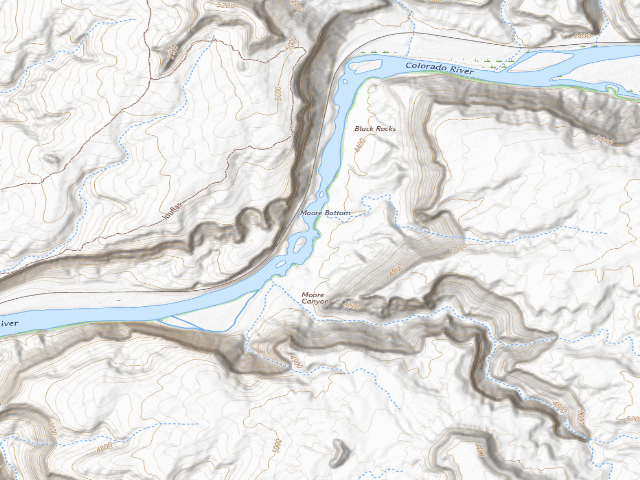 USGS topographic map of Black Rocks 7