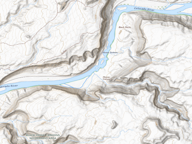 USGS topographic map of Black Rocks 9