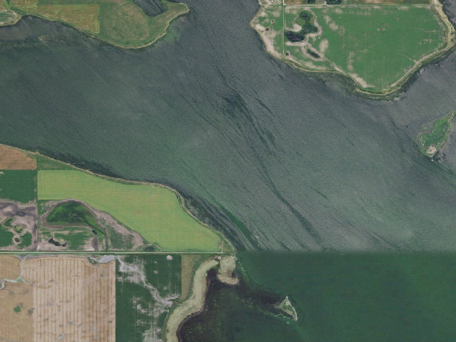 Aerial image of Black Swan WMA (Nelson County)