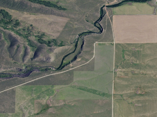 Aerial image of Blackfoot River