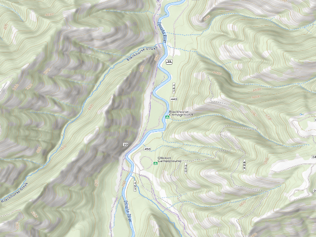 USGS topographic map of Blackhorse Campground