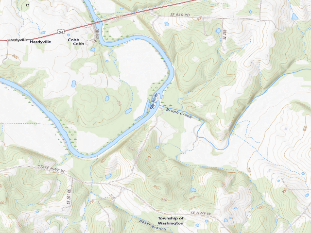 USGS topographic map of Blackjack Access