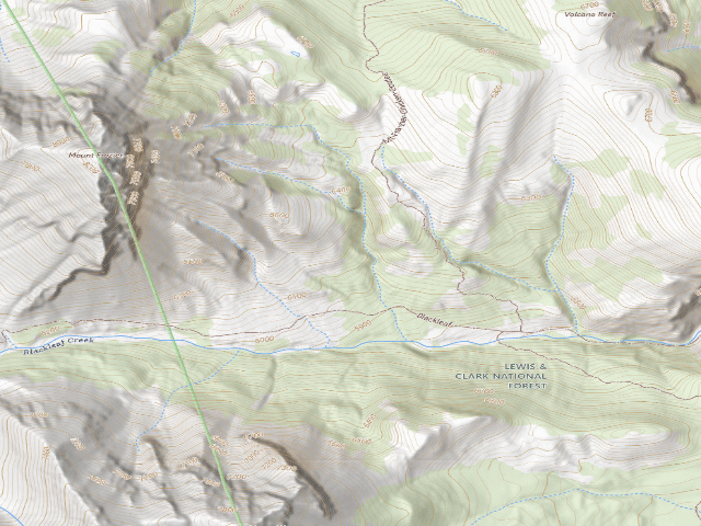 USGS topographic map of Blackleaf 001