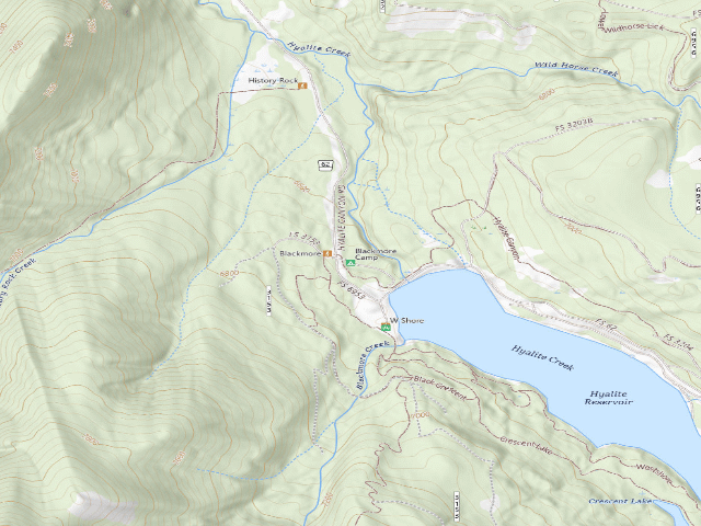USGS topographic map of Blackmore Camp