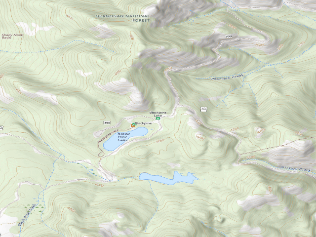 USGS topographic map of Blackpine Lake Campground