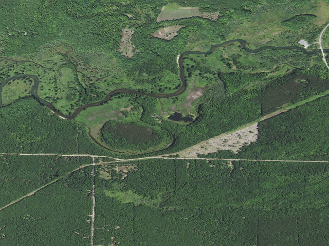 Aerial image of Blacksmith Bayou Access