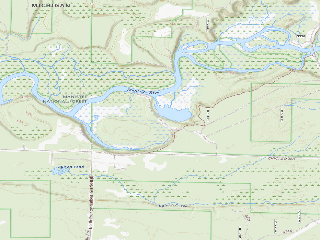 USGS topographic map of Blacksmith Bayou Access