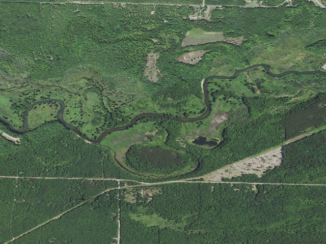 Aerial image of Blacksmith Bayou Campground