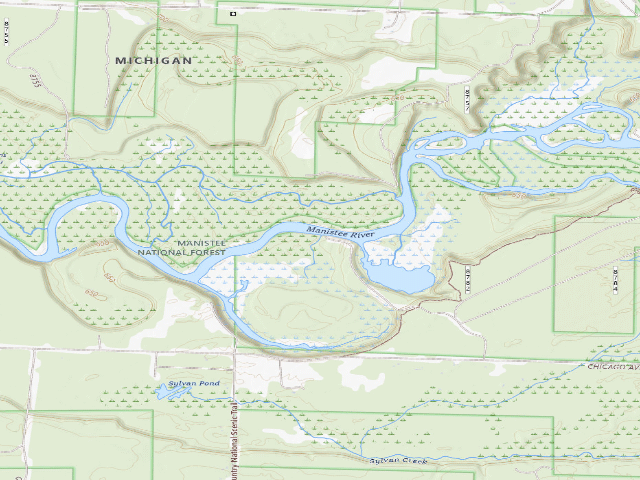 USGS topographic map of Blacksmith Bayou Campground