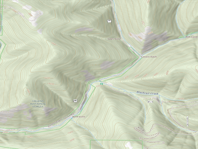 USGS topographic map of Blacktail Rd 4171 001