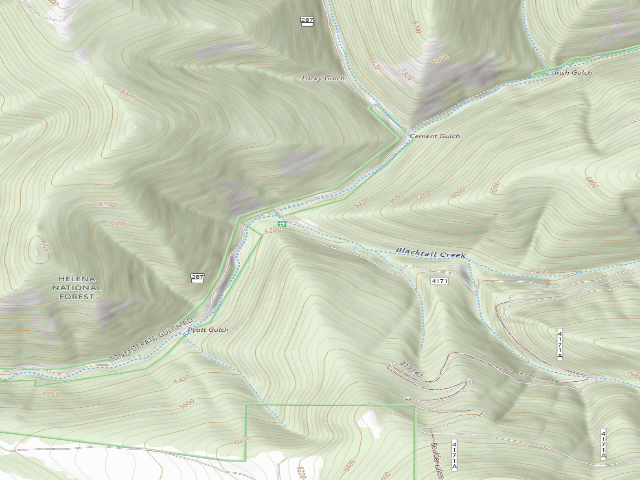 USGS topographic map of Blacktail Rd 4171 002A