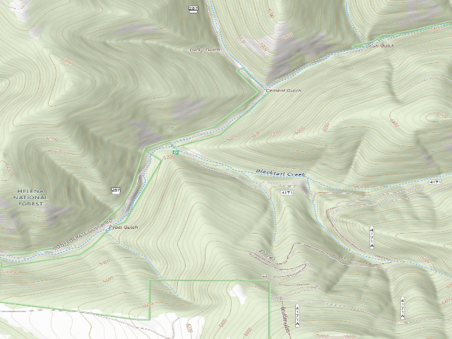 USGS topographic map of Blacktail Rd 4171 002B