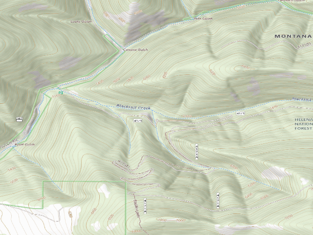 USGS topographic map of Blacktail Rd 4171 003