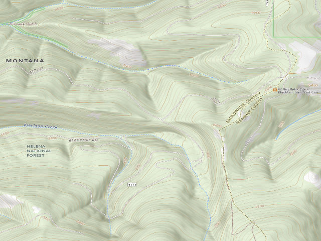 USGS topographic map of Blacktail Rd 4171 006