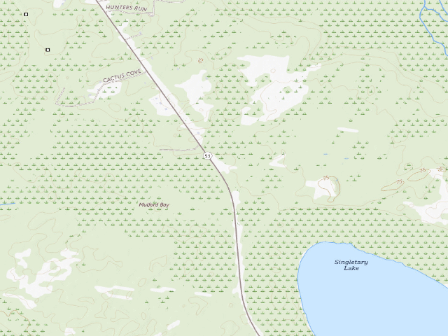 USGS topographic map of Bladen Lakes State Forest Game Land camping area #2
