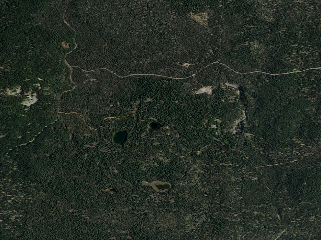 Aerial image of Blanche Lake Campground