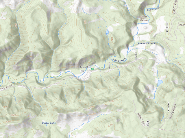 USGS topographic map of Blanco River Campground