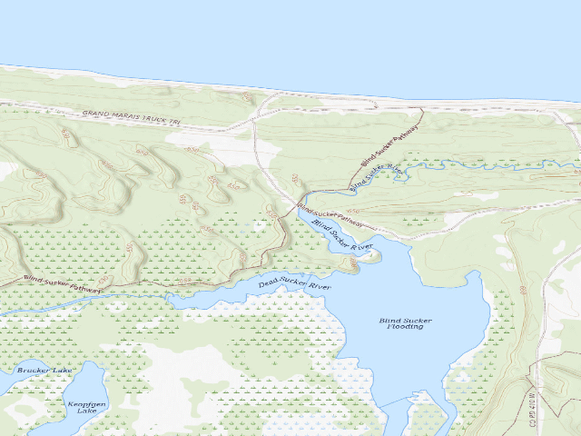 USGS topographic map of Blind Sucker No.1 State Forest Campground