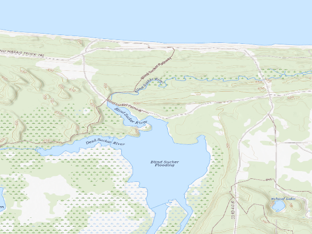 USGS topographic map of Blind Sucker No. 2 State Forest Campground
