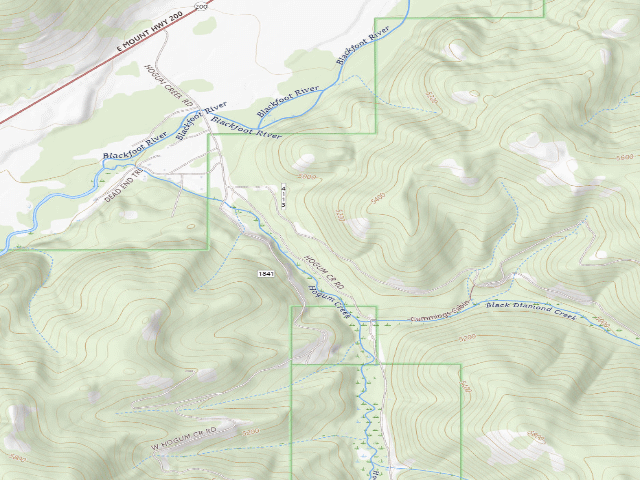 USGS topographic map of Blk Diamond Crk-Rd 4113-001