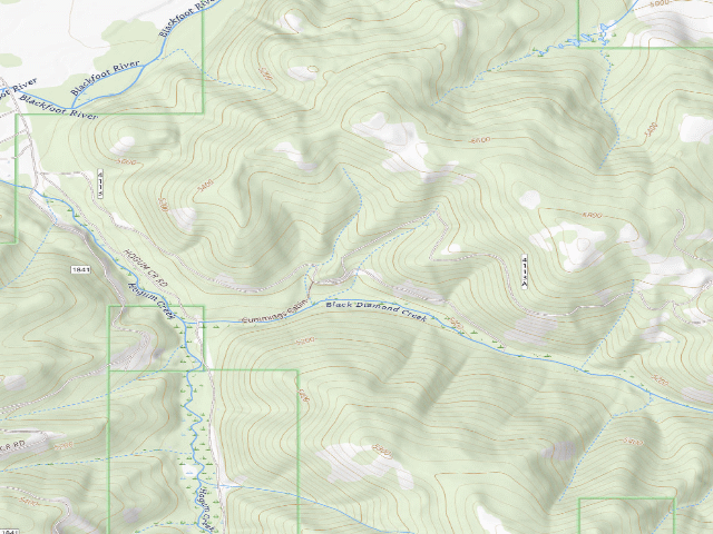 USGS topographic map of Blk Diamond Crk-Rd 4113-001A
