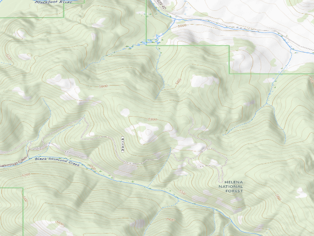 USGS topographic map of Blk Diamond Crk-Rd 4113-001E