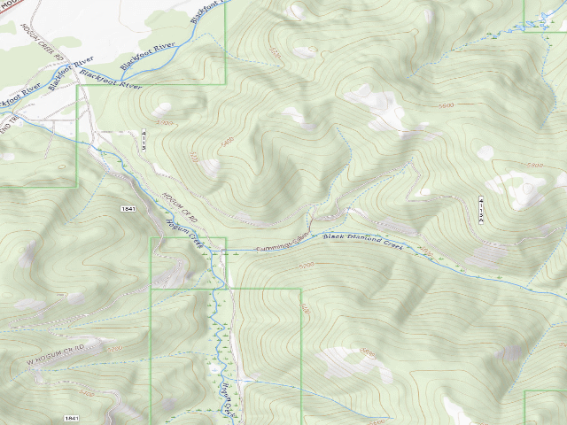 USGS topographic map of Blk Diamond Crk-Rd 4113-001F